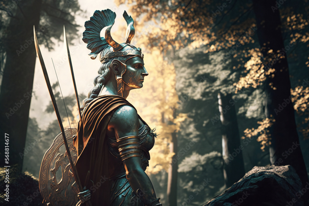 Fototapeta premium Ancient roman greek god - Roman culture - Generative AI