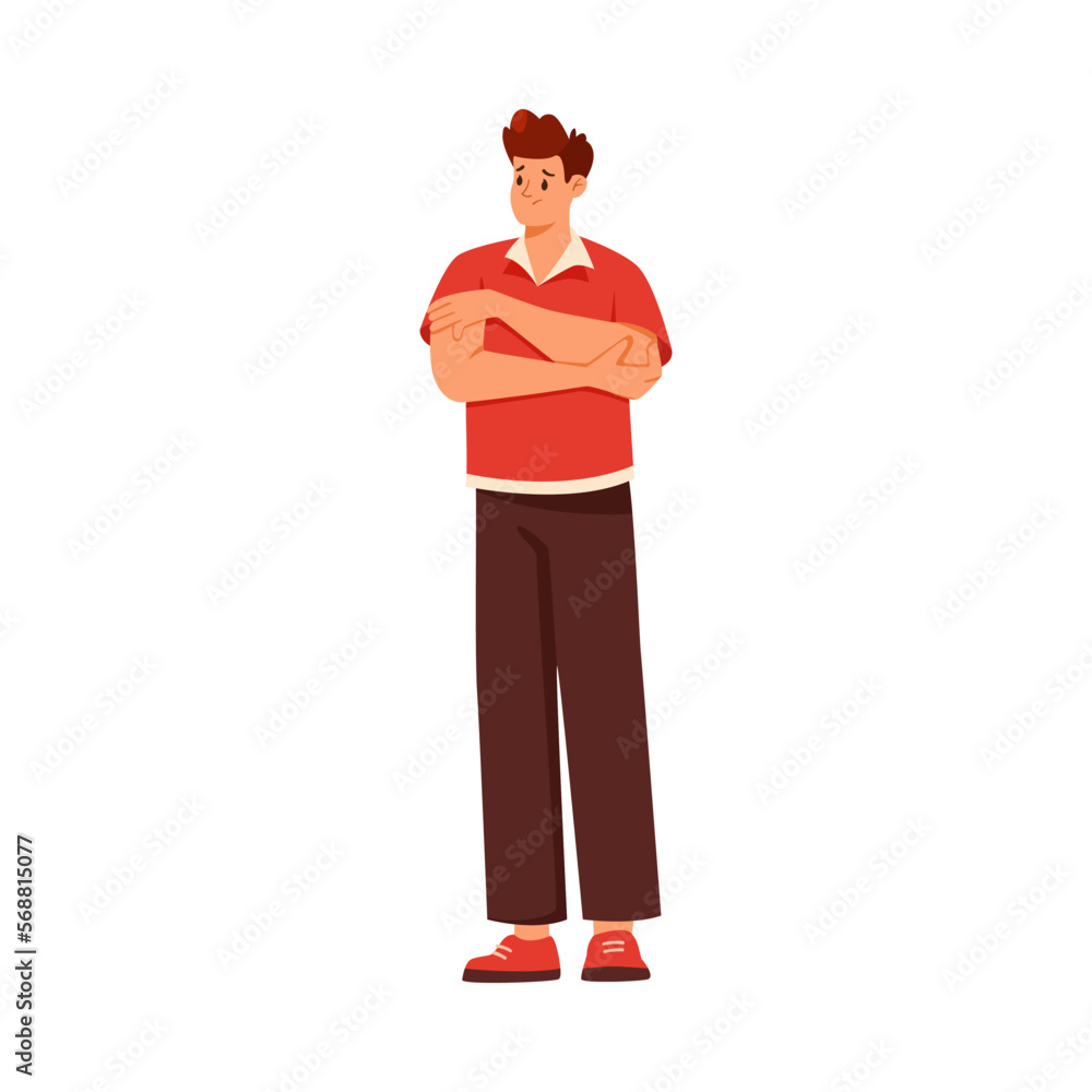 Man Character Suffering from Pain or Ache in His Shoulder Vector Illustration Man Character Suffering from Pain or Ache in His Shoulder Vector Illustration