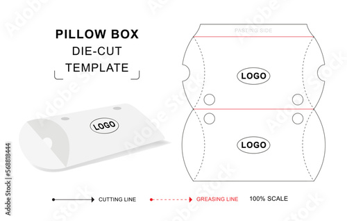 Wallpaper Mural Pillow pouch die cut template with 3D blank vector mockup for food packaging Torontodigital.ca