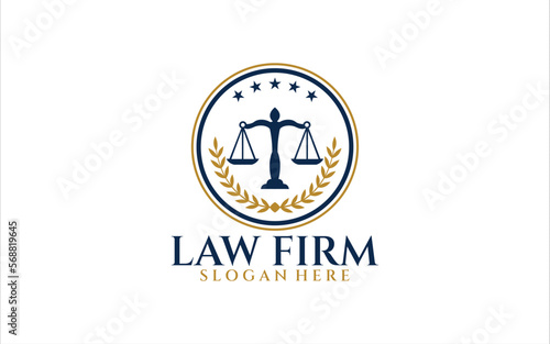 Justice Law firm Logo design template