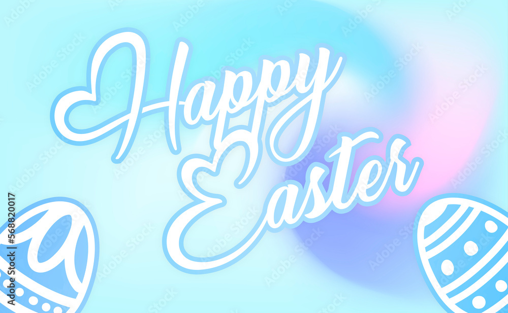 Happy Easter pastel cute background