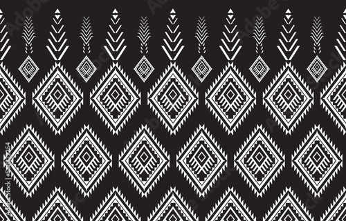 Sacral tribal ethnic motifs geometric vector background. Beautiful gypsy geometric shapes sprites tribal motifs clothing fabric textile print traditional design with triangles