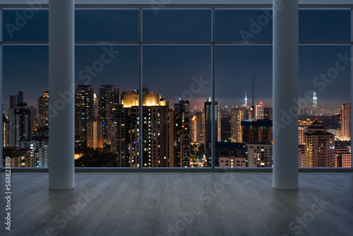 Photography Empty room Interior Skyscrapers View Malaysia