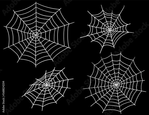 cobweb on the wall, outline vector