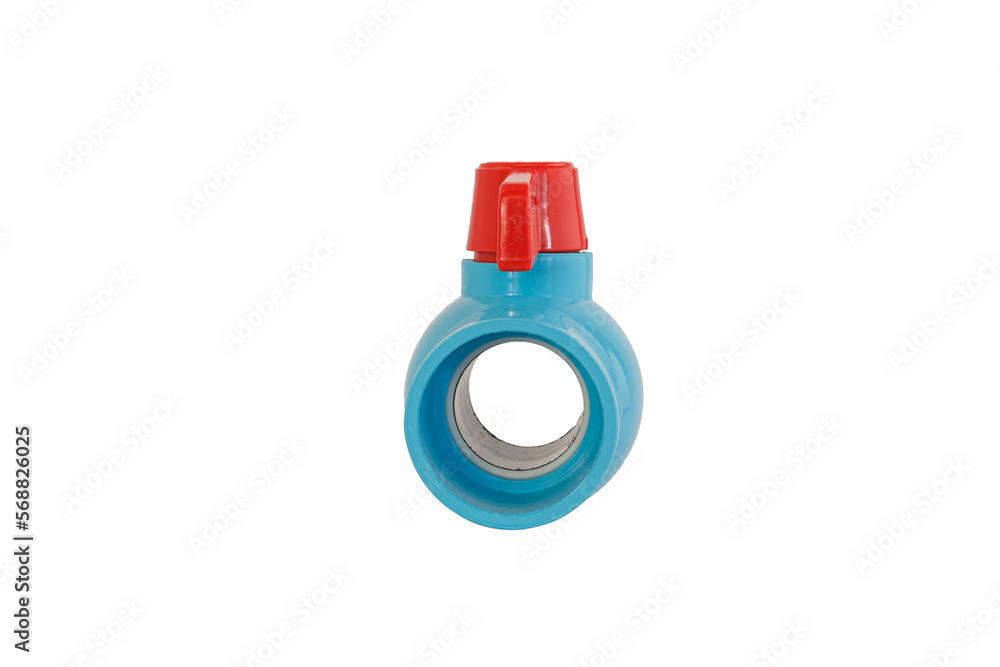 PVC Ball valve of water on isolated white background. PVC Ball valve of water on isolated white background.