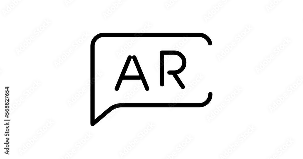 augmented reality animated outline icon set isolated on white background. augmented reality 4k video animation for web, mobile and ui design augmented reality animated outline icon set isolated on white background. augmented reality 4k video animation for web, mobile and ui design