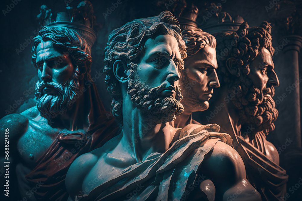 Ancient roman greek god - Roman culture - Generative AI - obrazy, fototapety, plakaty 