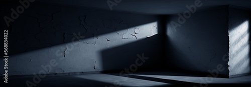 Empty night dark room and m...