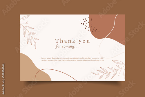 thanks you card template minimalist background