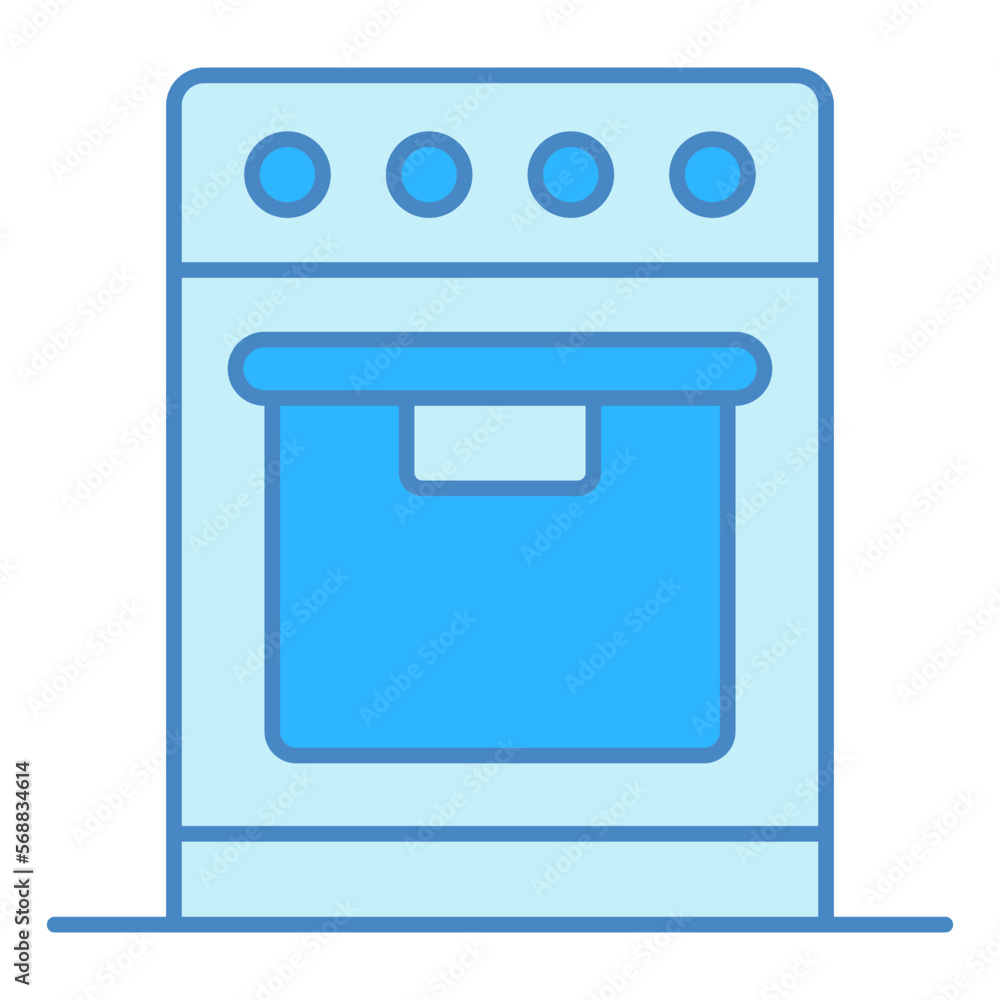 Electric, gas stove with oven - icon, illustration on white background, similar style Electric, gas stove with oven - icon, illustration on white background, similar style