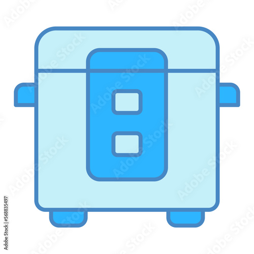 Electric multicooker for cooking  - icon, illustration on white background, similar style