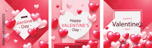 Valentine's Day - Holiday, Valentine Card, Flyer - Leaflet, Happiness, Pink Color