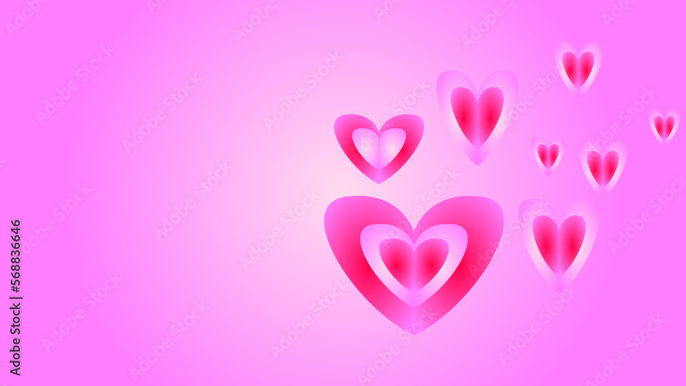 Valentines day background with free space pink heart