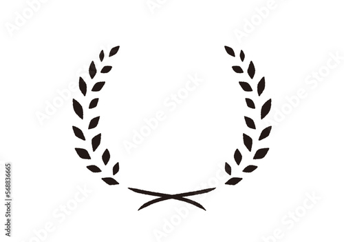アワード 月桂樹フレーム リース ベクターイラスト