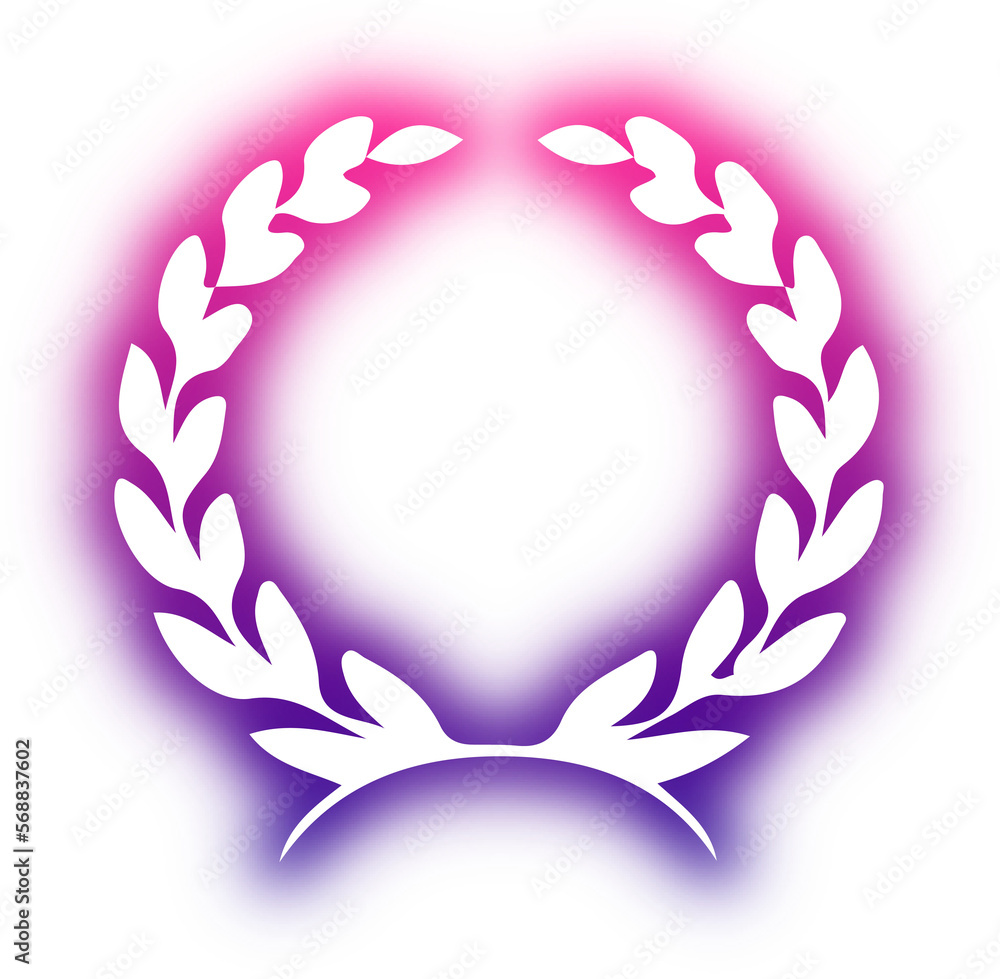 Obraz premium Set of wreath design neon
