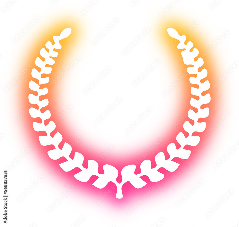 Obraz premium Set of wreath design neon