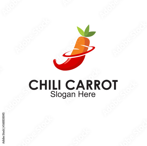 chili carrot logo design concept