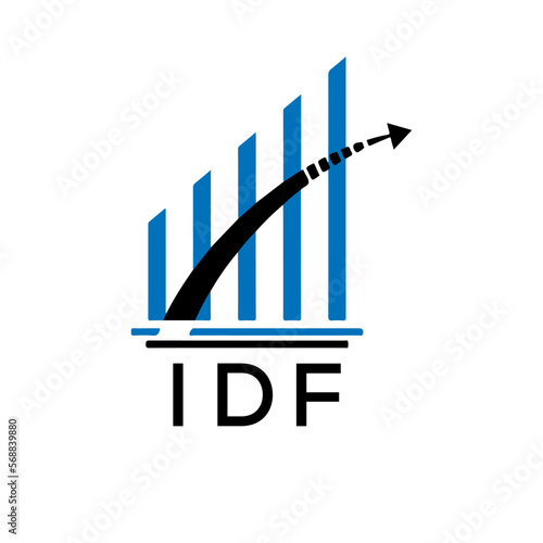 IDF letter logo. IDF blue image on white background. IDF vector logo design for entrepreneur and business. IDF best icon.	
