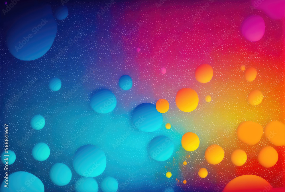 Pink and blue abstract neon background with noise, dots and circles. Generative AI Pink and blue abstract neon background with noise, dots and circles. Generative AI