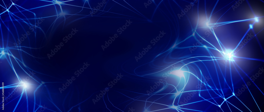 Panoramic abstract dot and wave line connection, Digital futuristic background. abstract, science, futuristic quantum computing, Line art vivid color digital technology panorama concept Panoramic abstract dot and wave line connection, Digital futuristic background. abstract, science, futuristic quantum computing, Line art vivid color digital technology panorama concept