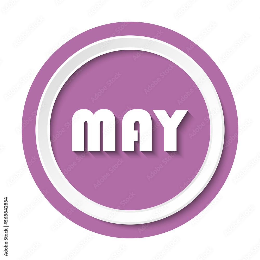 Bullet with May month. Bullet with May month.