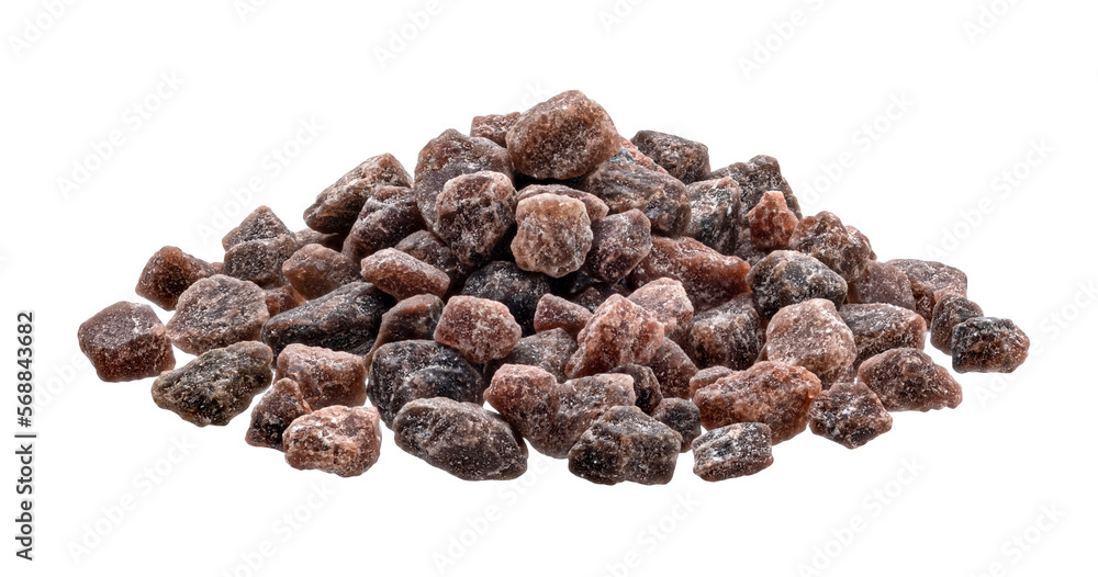 Pile of Black himalayan salt isolated on white background Pile of Black himalayan salt isolated on white background