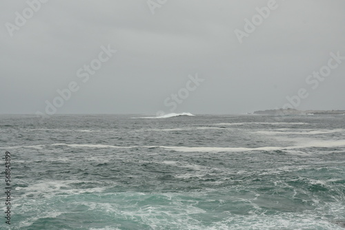 Coastline of Chile Rough sea stormy Hurrikane Taifun zyklon