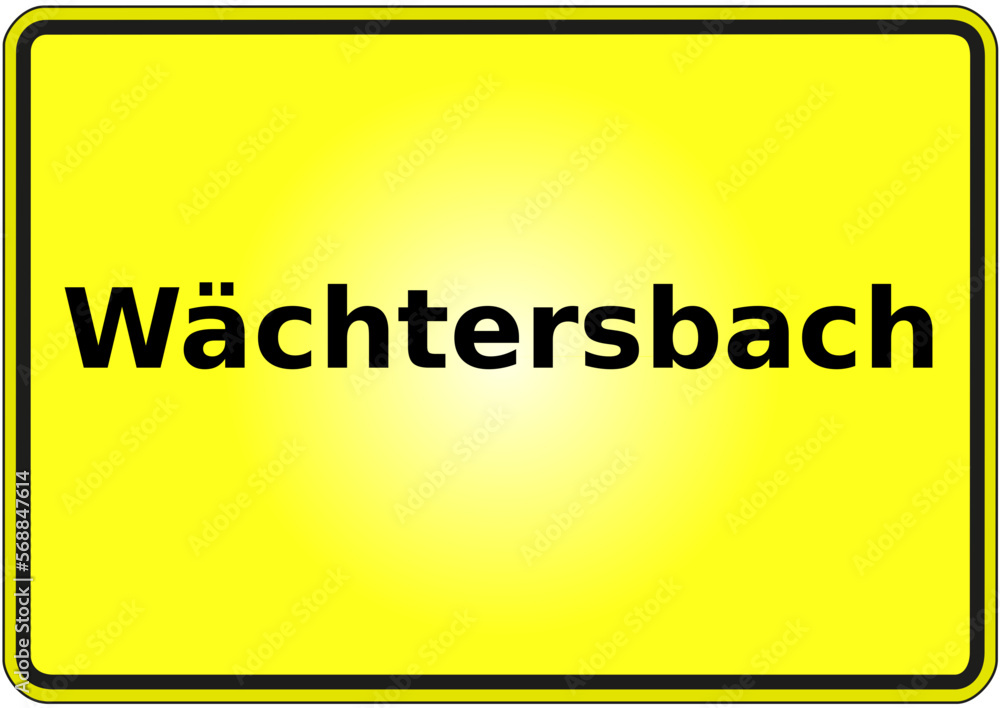 Stadteingangsschild Deutschland Stadt Wächtersbach Stadteingangsschild Deutschland Stadt Wächtersbach