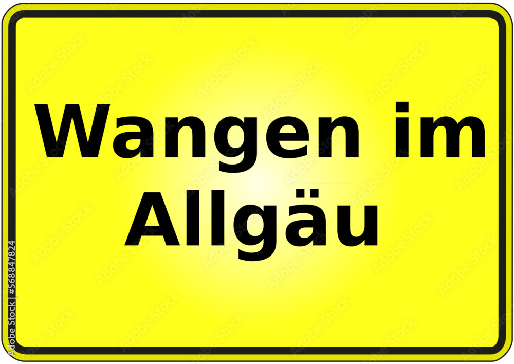 Stadteingangsschild Deutschland Stadt Wangen im Allgäu Stadteingangsschild Deutschland Stadt Wangen im Allgäu