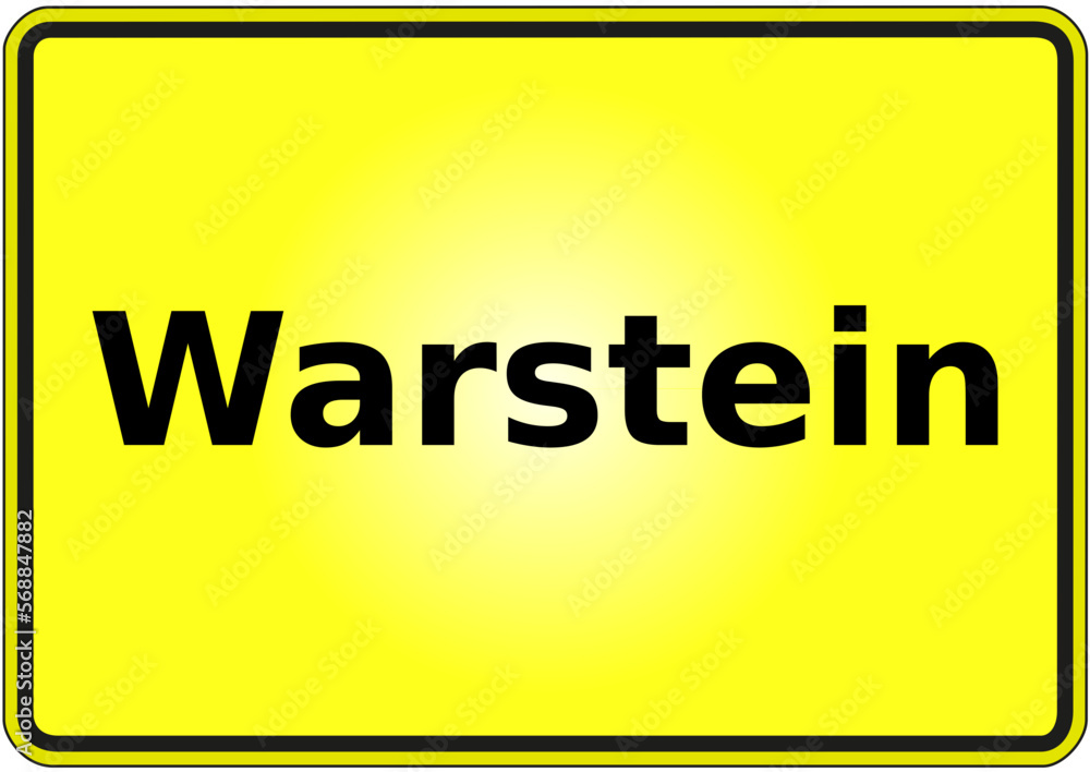 Stadteingangsschild Deutschland Stadt Warstein Stadteingangsschild Deutschland Stadt Warstein