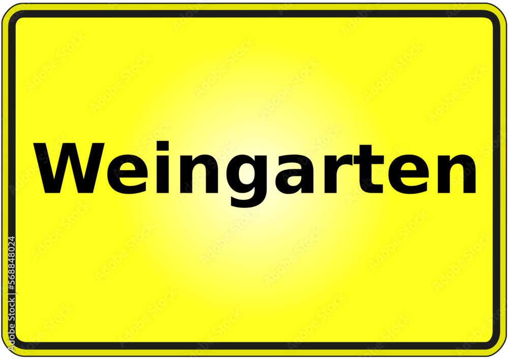 Stadteingangsschild Deutschland Stadt Weingarten