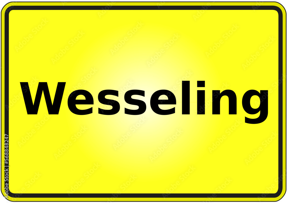 Stadteingangsschild Deutschland Stadt Wesseling Stadteingangsschild Deutschland Stadt Wesseling