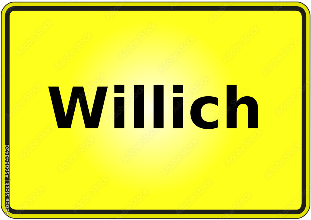 Stadteingangsschild Deutschland Stadt Willich Stadteingangsschild Deutschland Stadt Willich