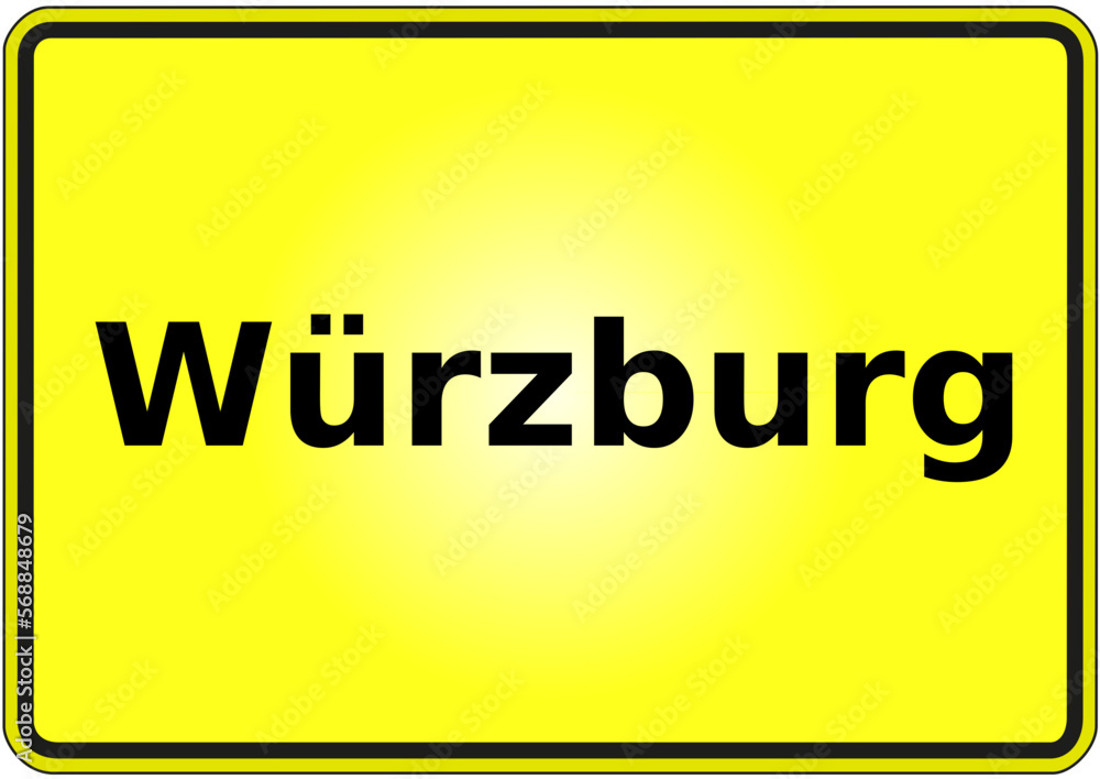 Stadteingangsschild Deutschland Stadt Würzburg Stadteingangsschild Deutschland Stadt Würzburg