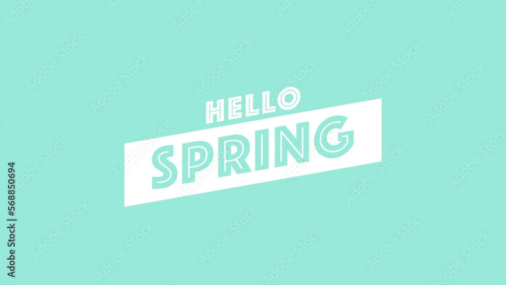 Hello Spring on modern green gradient, motion holidays, promo and spring style background Hello Spring on modern green gradient, motion holidays, promo and spring style background