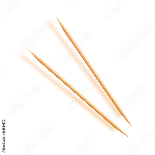 Toothpicks. hygiene and health on toothpicks white background. Vector.