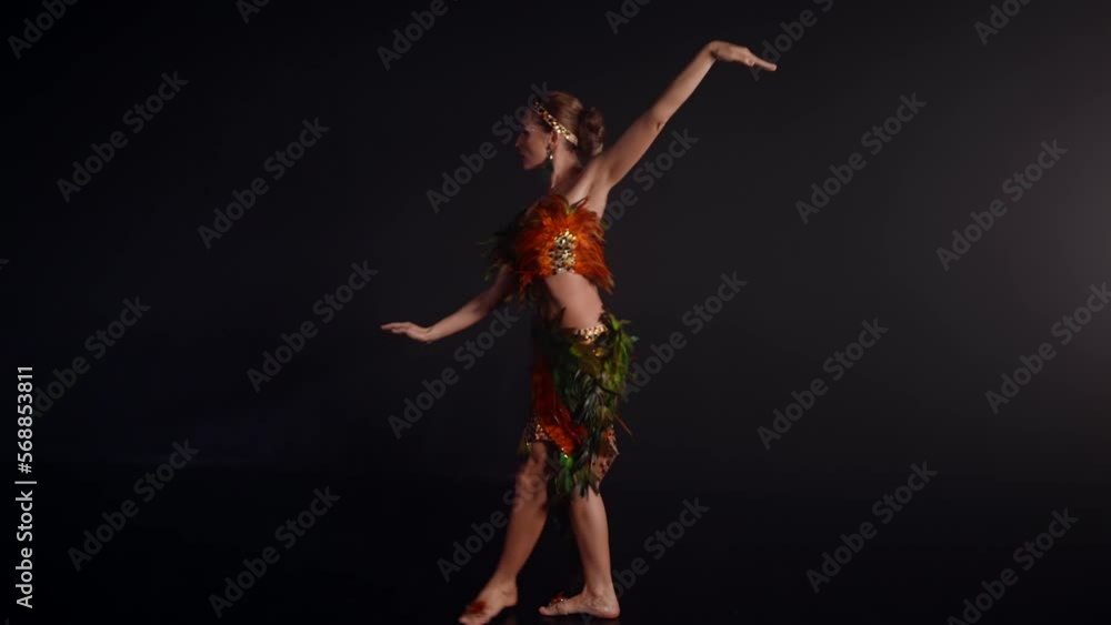 sensual emotional woman dancing traditional oriental and modern choreography, full-length portrait sensual emotional woman dancing traditional oriental and modern choreography, full-length portrait