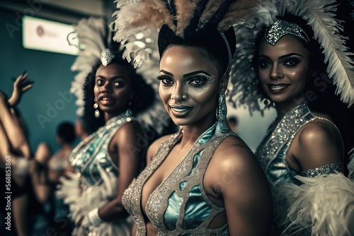 Showgirls at the Carnival in Rio - ai generated
