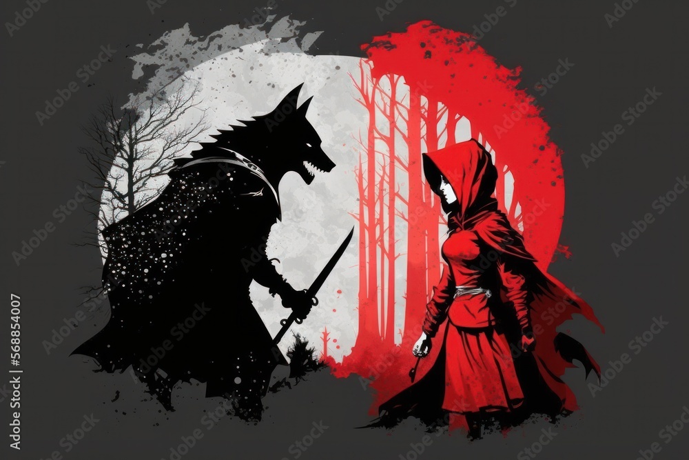 Red Riding Hood Armor Armored red riding hood fighting the big bad wolf - Postproducted ...
