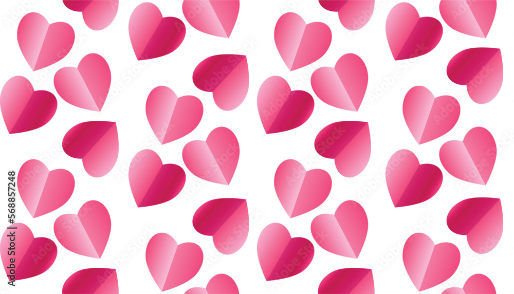 Cute modern hearts seamless pattern, lovely romantic background, great for Valentine's Day, Mother's Day, wedding card, web banner Vector illustration of Love	
