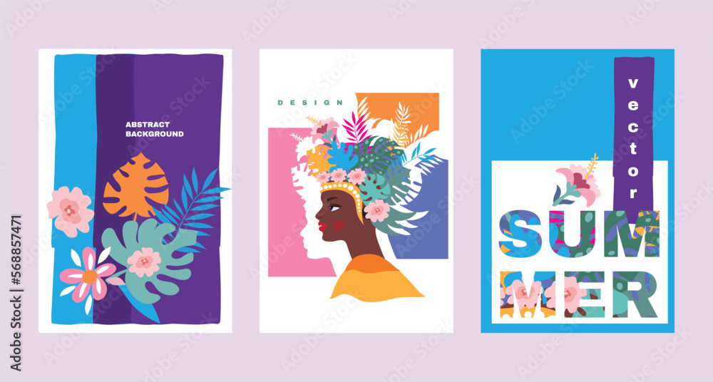 Fototapeta premium Abstract japanese artistic modern background templates. Art texture for cover, wall art, post in social networks, advertising, invitation, banner, brochure, poster, card, flyer Vector illustration