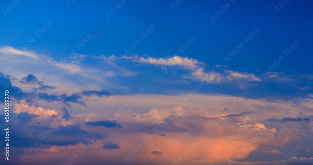 Cloudy sky at sunset. Pink clouds Cloudy sky at sunset. Pink clouds