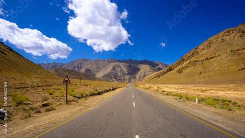 Scenery In leh Ladakh India, road and mountain during sunny day.