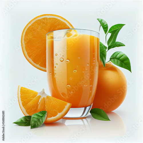 Refreshing glass of fresh o...