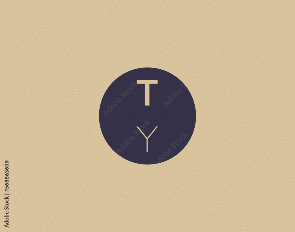 TY letter modern elegant logo design vector images TY letter modern elegant logo design vector images
