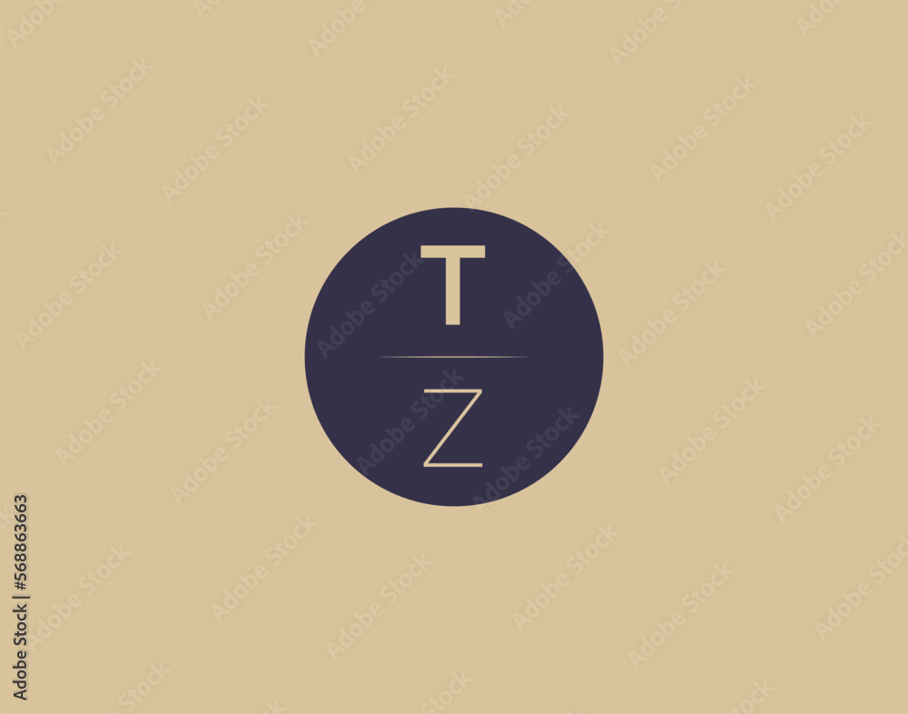 TZ letter modern elegant logo design vector images TZ letter modern elegant logo design vector images