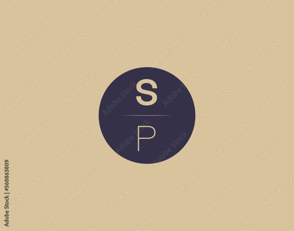 SP letter modern elegant logo design vector images SP letter modern elegant logo design vector images
