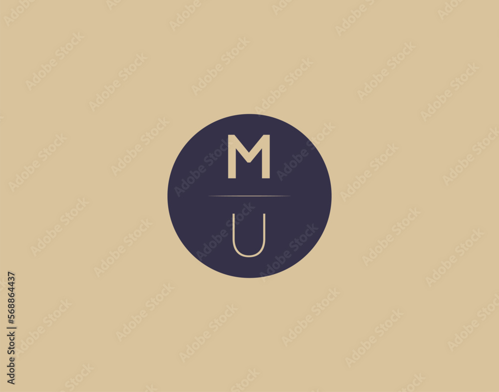 MU letter modern elegant logo design vector images MU letter modern elegant logo design vector images