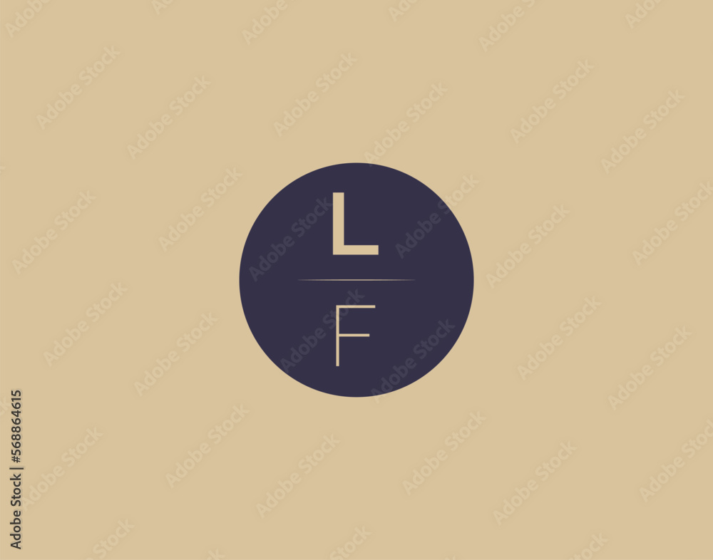 LF letter modern elegant logo design vector images LF letter modern elegant logo design vector images