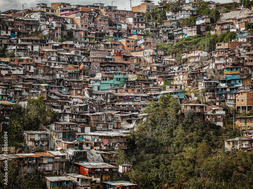 View of the barrios of Manizales city, Colombia, Eje Cafetero. © Natalia Schuchardt